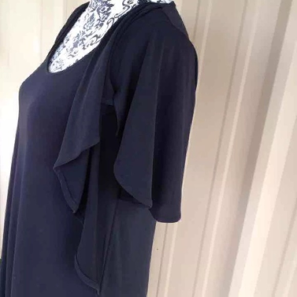 Micheal Kors Black "Caped" Shoulder  Dress - Picture 4 of 5